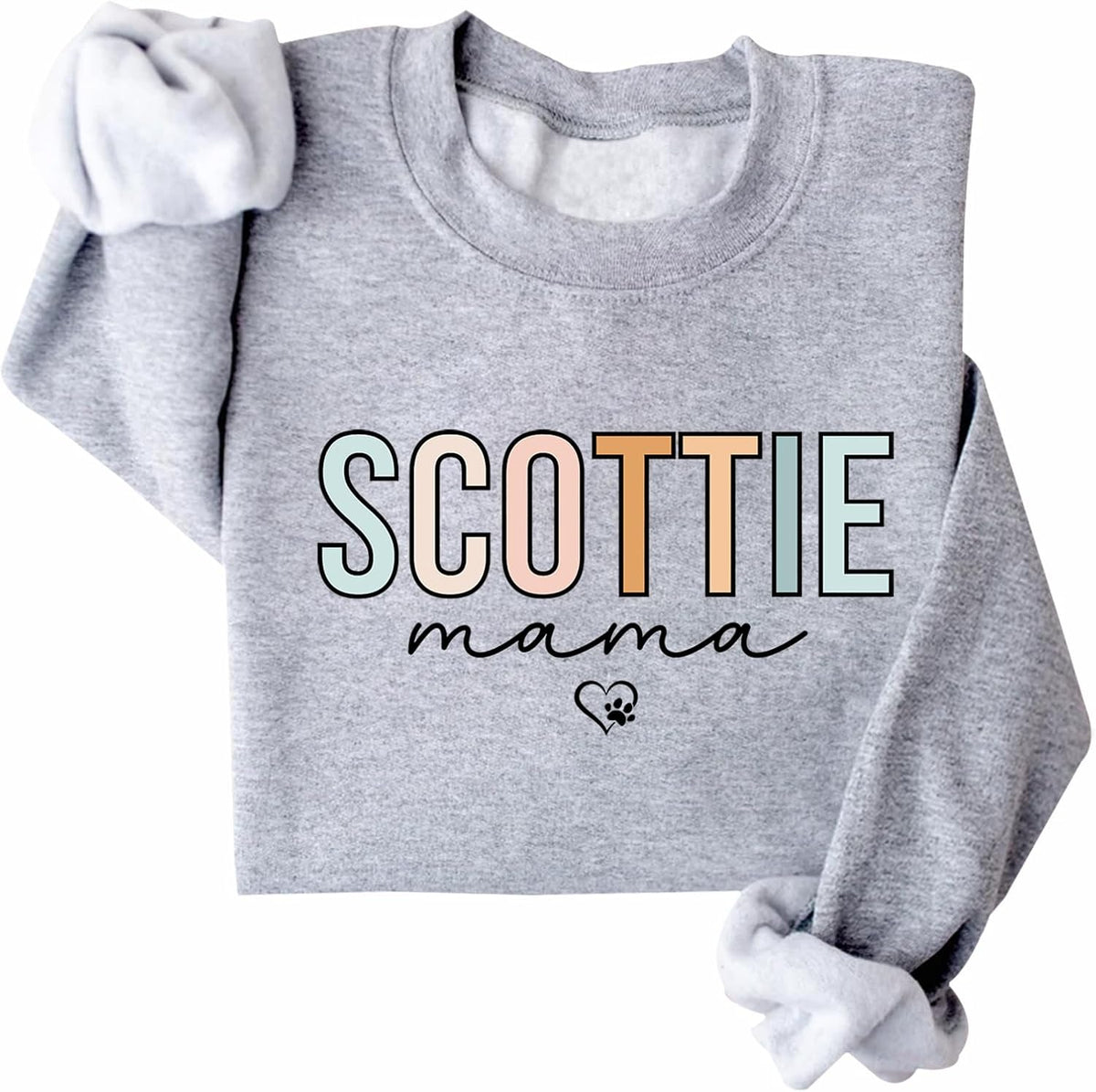 Scottie Mom Sweatshirt Dog Mom Sweatshirt Scottie Sweatshirt Scottish Terrier Sweatshirt - Grey
