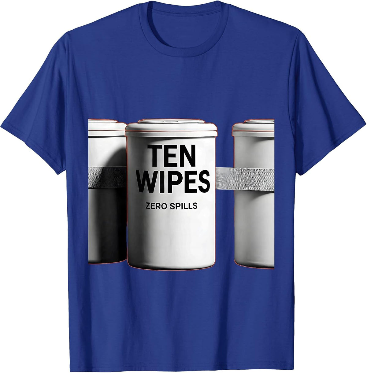 Men's Ten Wipes Zero Spills Funny Daycare Provider Childcare T-Shirt - Royal Blue