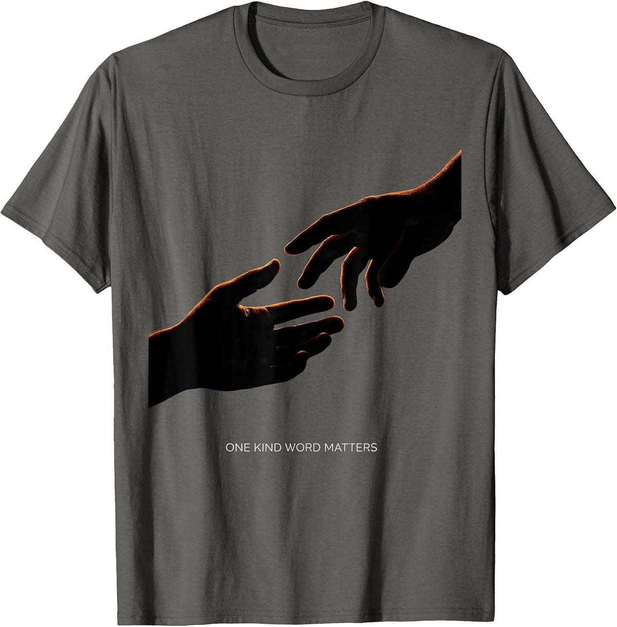 Men's One Kind Word Matters Kindness Graphic Design T-Shirt - Asphalt Grey