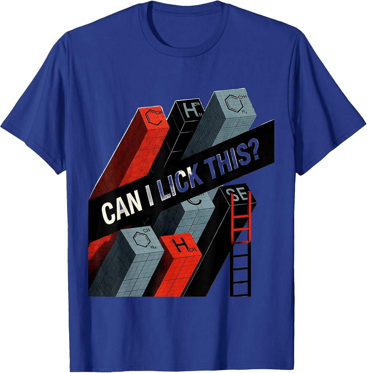 Men's Can I Lick This Funny Periodic Table Science Teacher Gift T-Shirt - Royal Blue