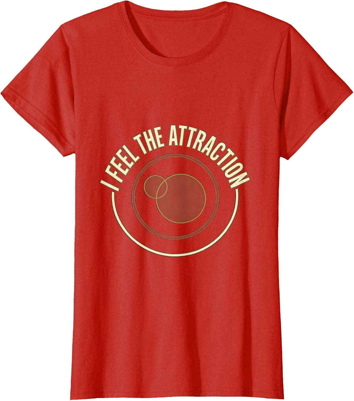 I Feel The Attraction Funny Science Nerd Periodic Table Pun T-Shirt - Red