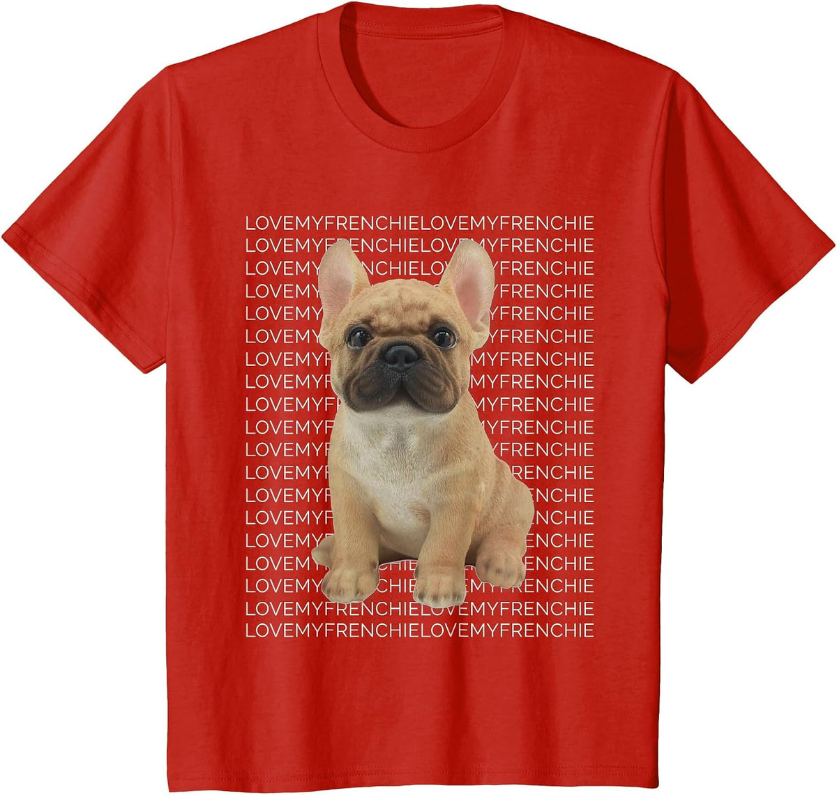 I Love My Frenchie T-Shirt - Red