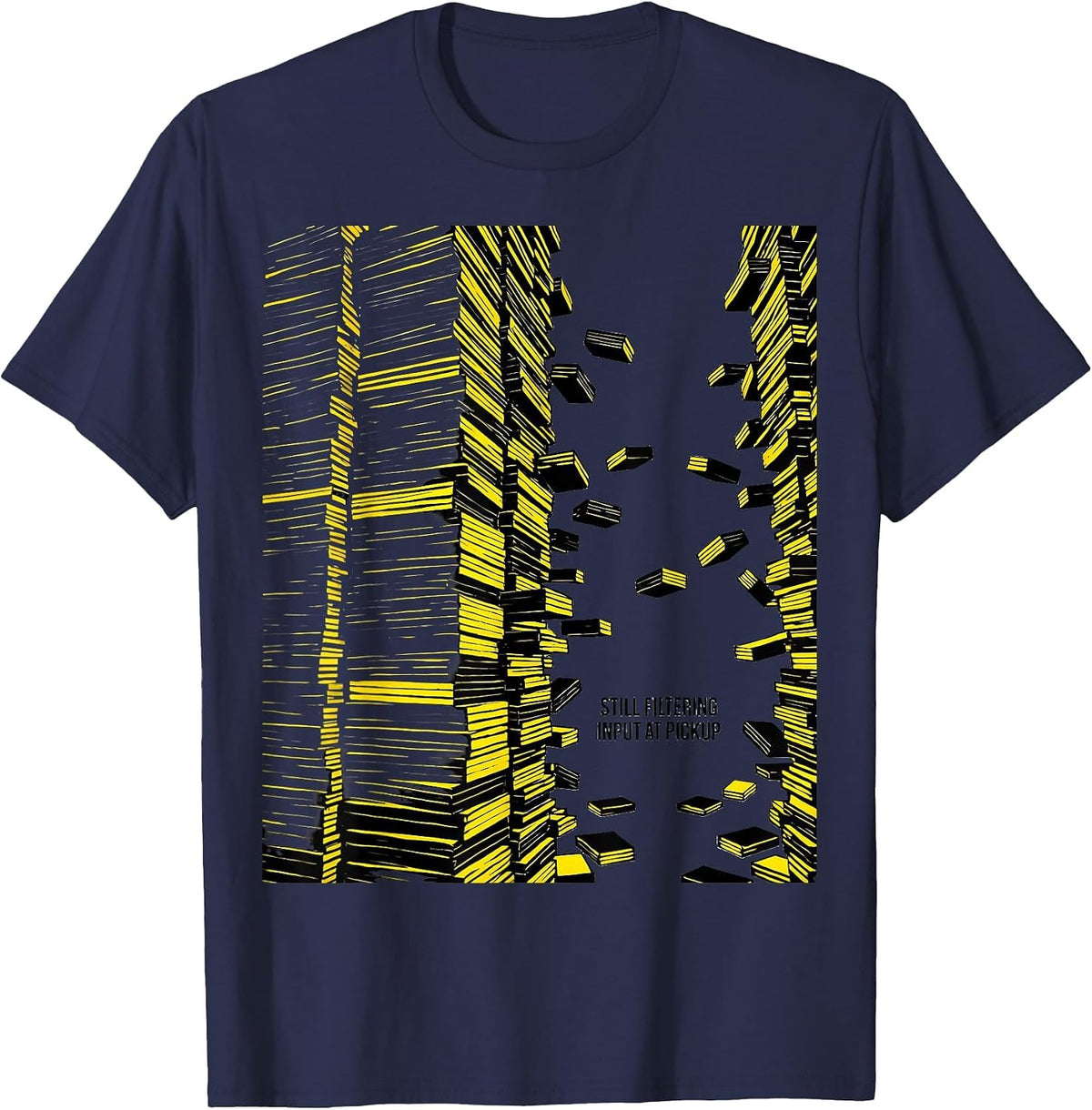 Men's Still Filtering Input At Pickup Occupational Therapy Sensory T-Shirt - Navy Blue