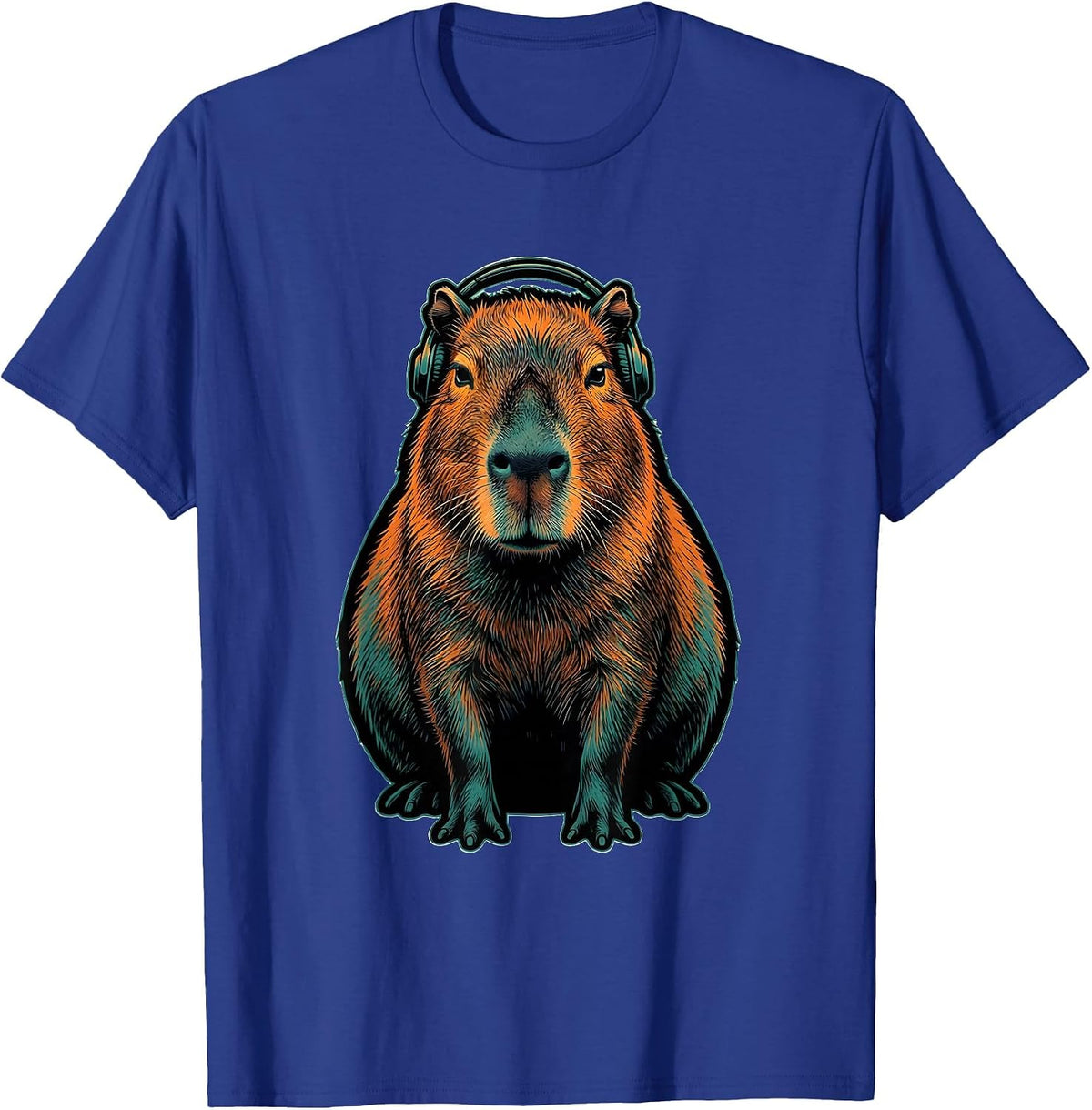 Men's Capybara Meme Cool Animal Humor Funny T-Shirt - Royal Blue
