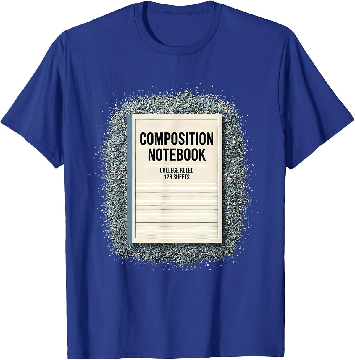 Men's Composition Notebook College Ruled 128 Sheets Teacher T-Shirt - Royal Blue