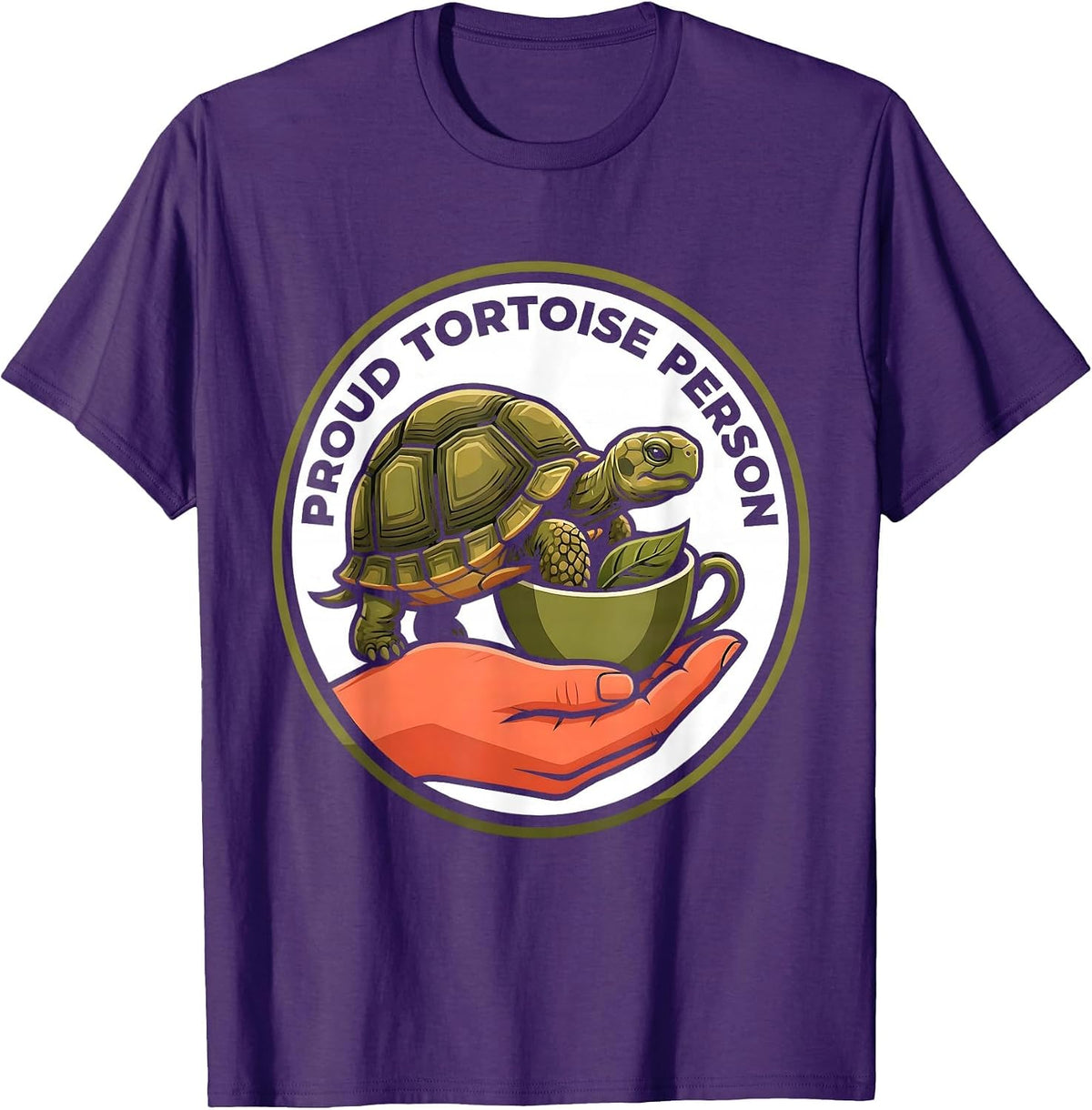 Proud Tortoise Person Funny Tortoise Lover Pet Humor T-Shirt - Purple