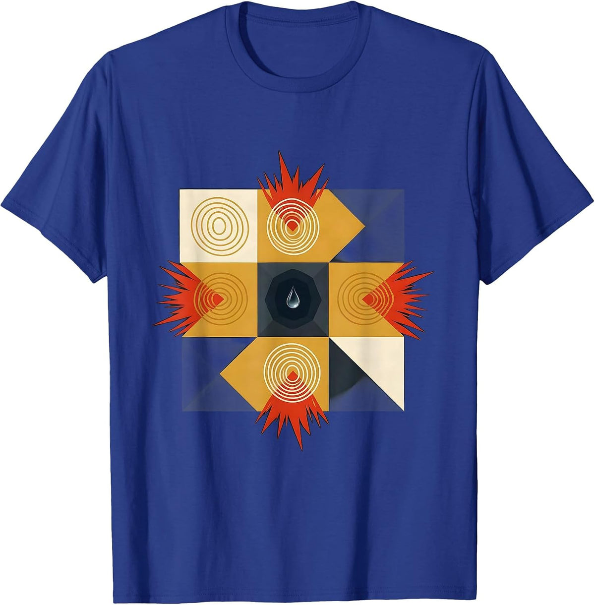 Quilt Block Patchwork Funny Science Teacher Student Humor T-Shirt - Royal Blue