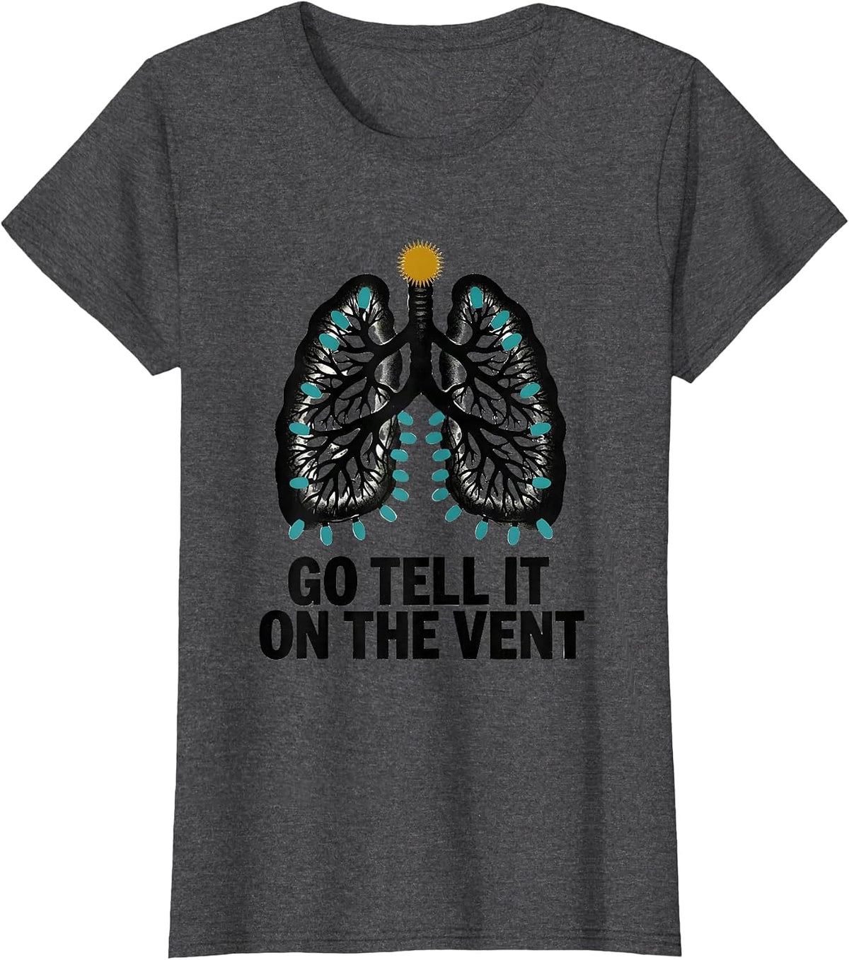 Women's Go Tell It On The Vent Midcentury Modern Respiratory T-Shirt - Dark Heather Grey