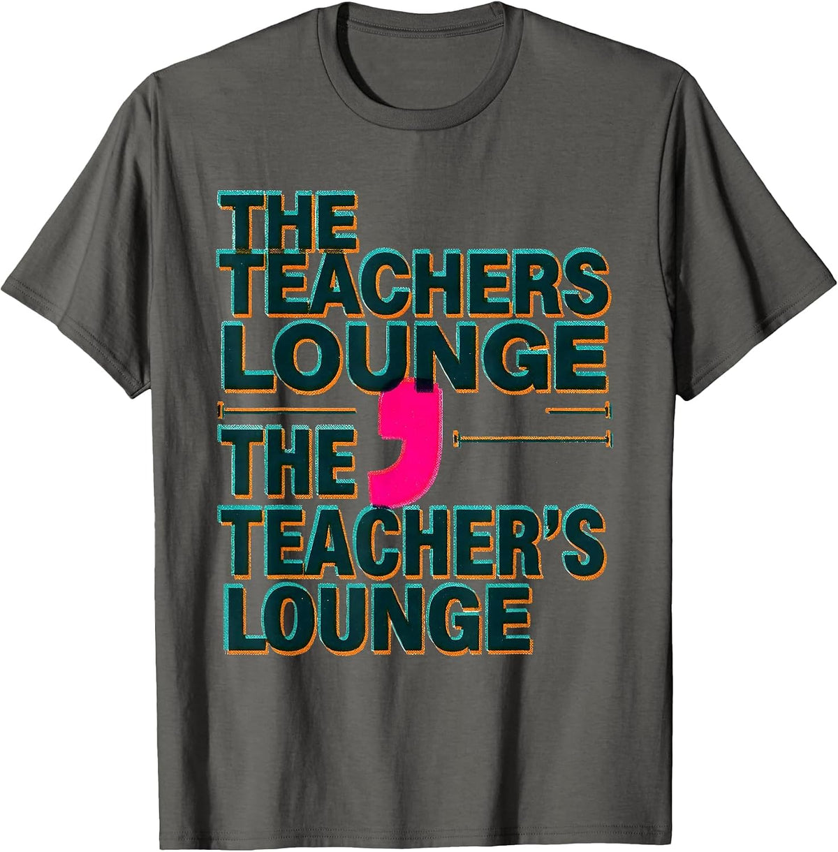 Men's The Teachers Lounge The Teacher's Lounge Funny Grammar T-Shirt - Asphalt Grey