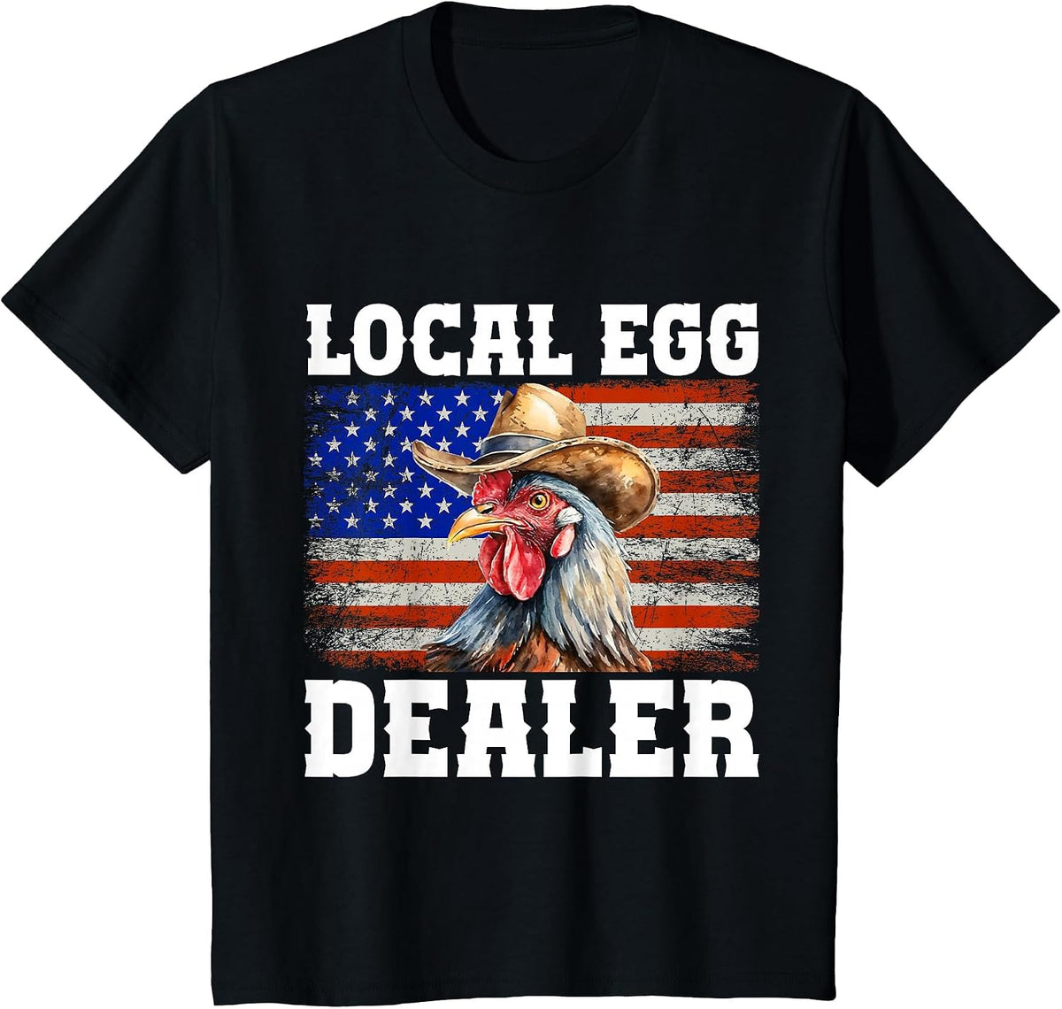 Local Egg Dealer Rooster Farmer Chicken T-Shirt - Black