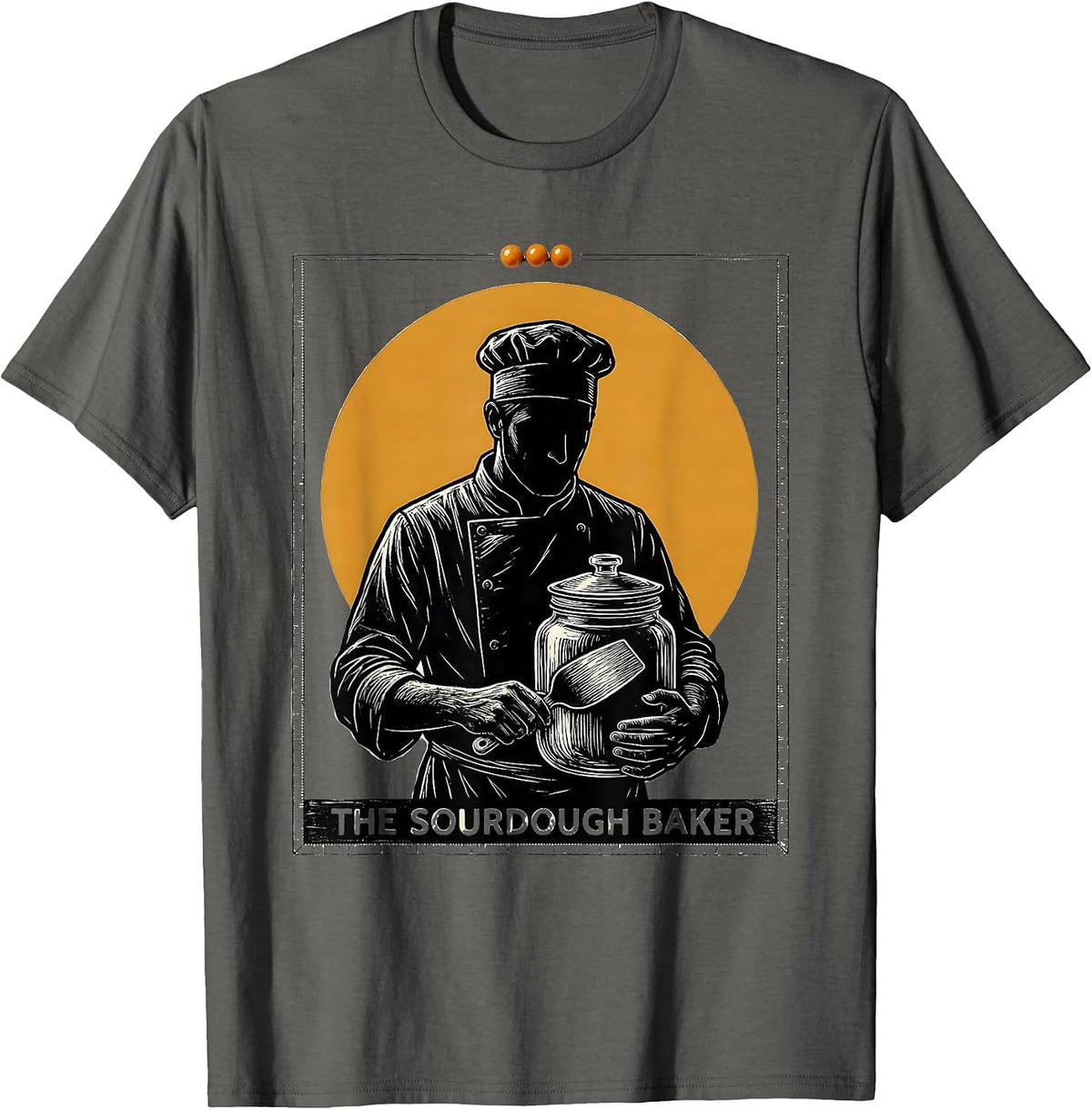 The Sourdough Baker Tarot Card Funny Baker Humor T-Shirt - Asphalt Grey