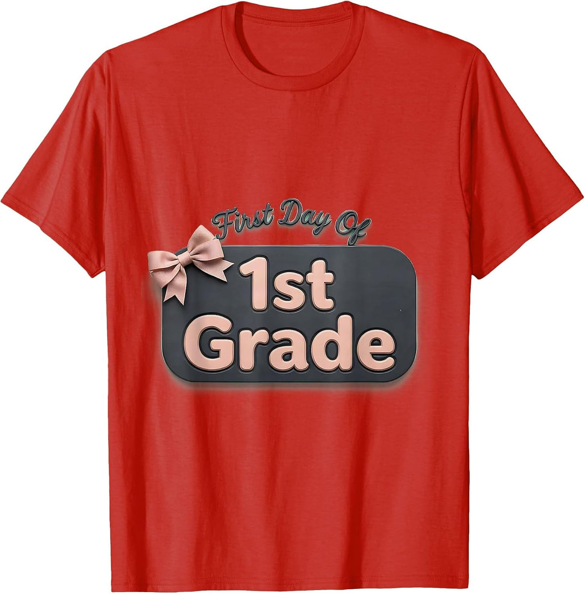 Men's First Day Of 1st Grade Girly Coquette Bow Back To School T-Shirt - Red