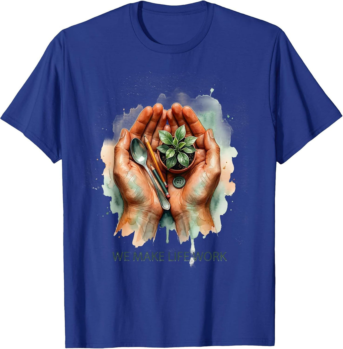 Men's We Make Life Work Occupational Therapy Design T-Shirt - Royal Blue