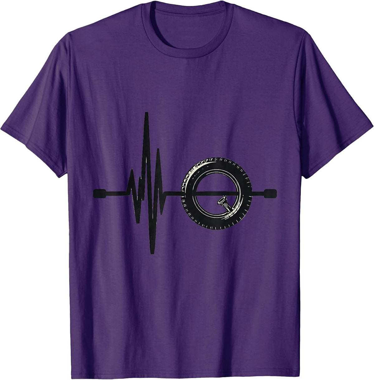 Pulse Trace Car Guy Auto Mechanic Racing Enthusiast T-Shirt - Purple