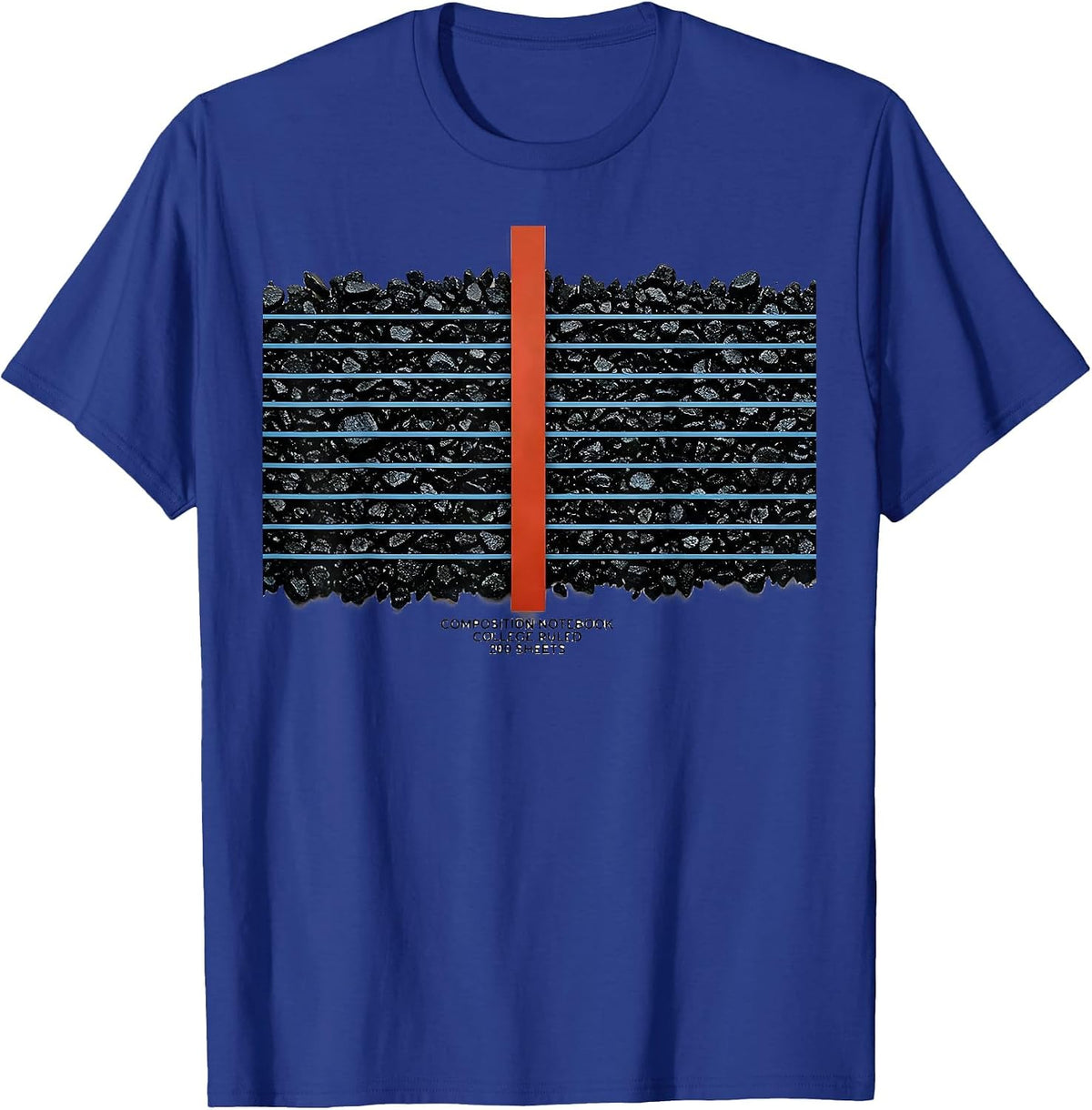 Men's Composition Notebook College Ruled 200 Sheets Teacher T-Shirt - Royal Blue
