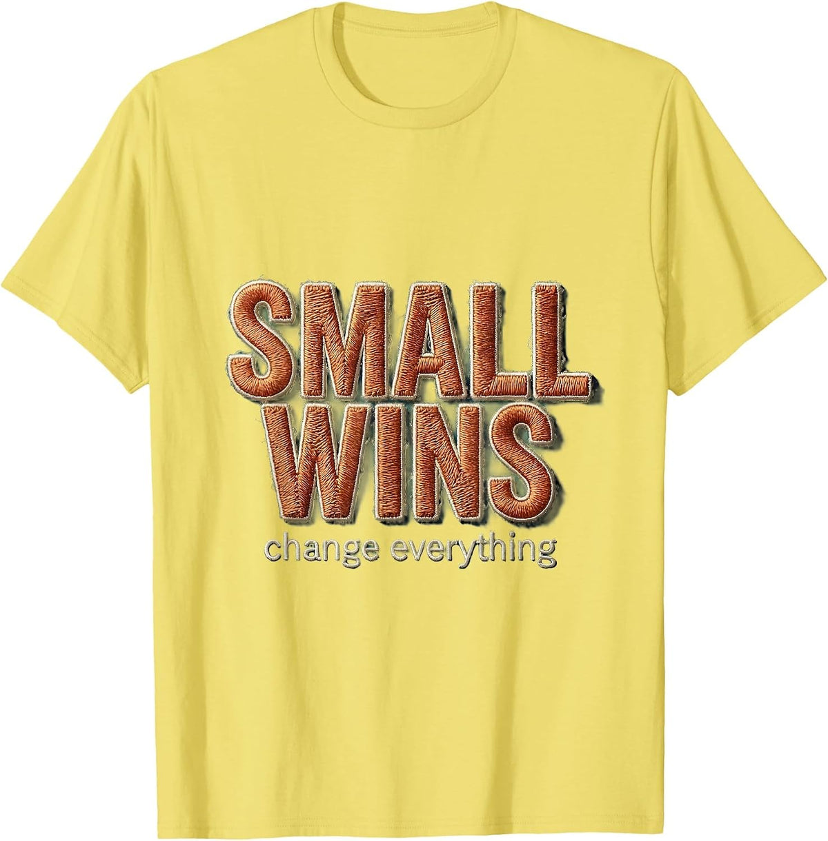 Men's Small Wins Change Everything Occupational Therapy T-Shirt - Lemon Yellow