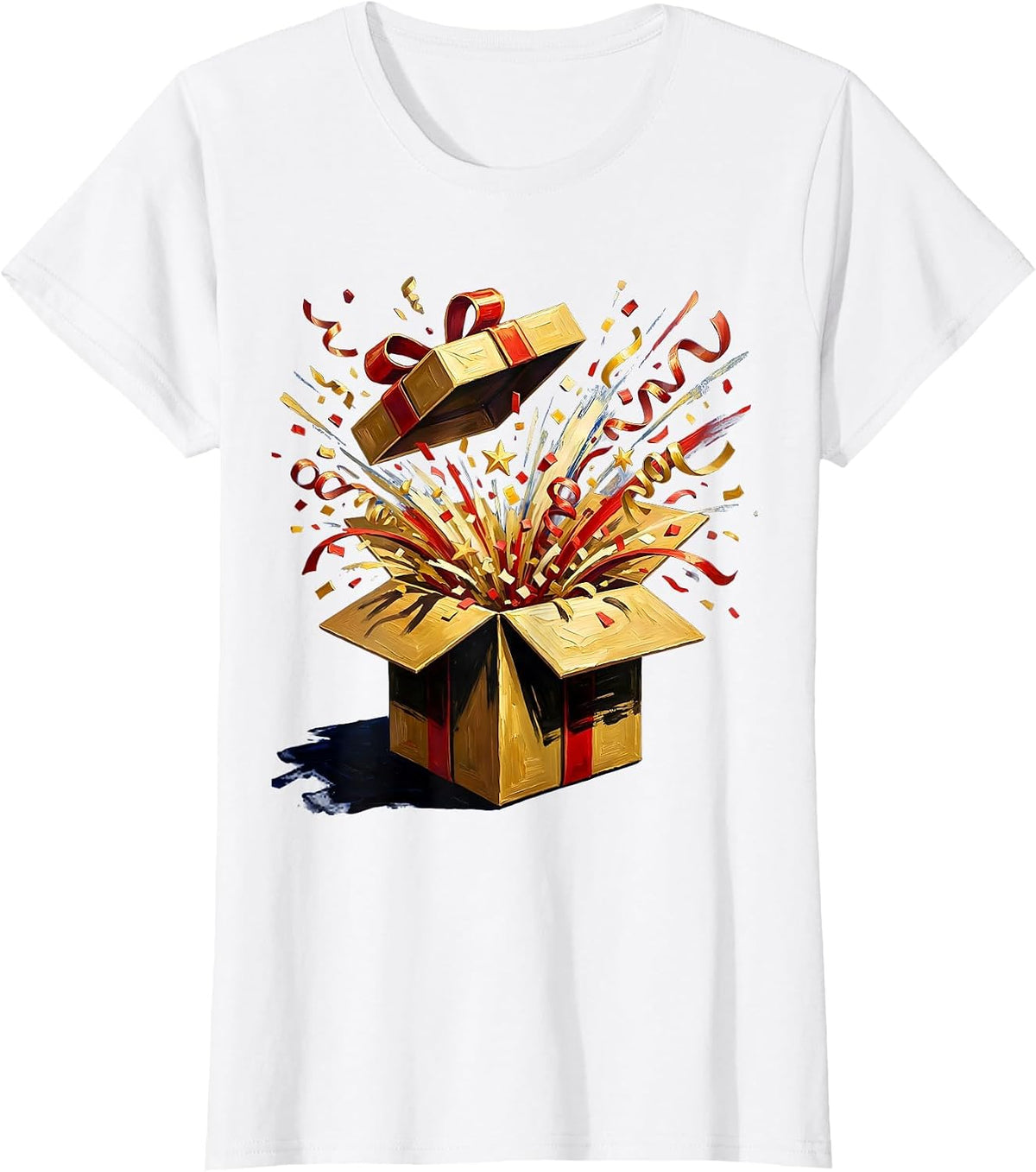 21st Birthday Confetti Gift Box Explosion T-Shirt - White