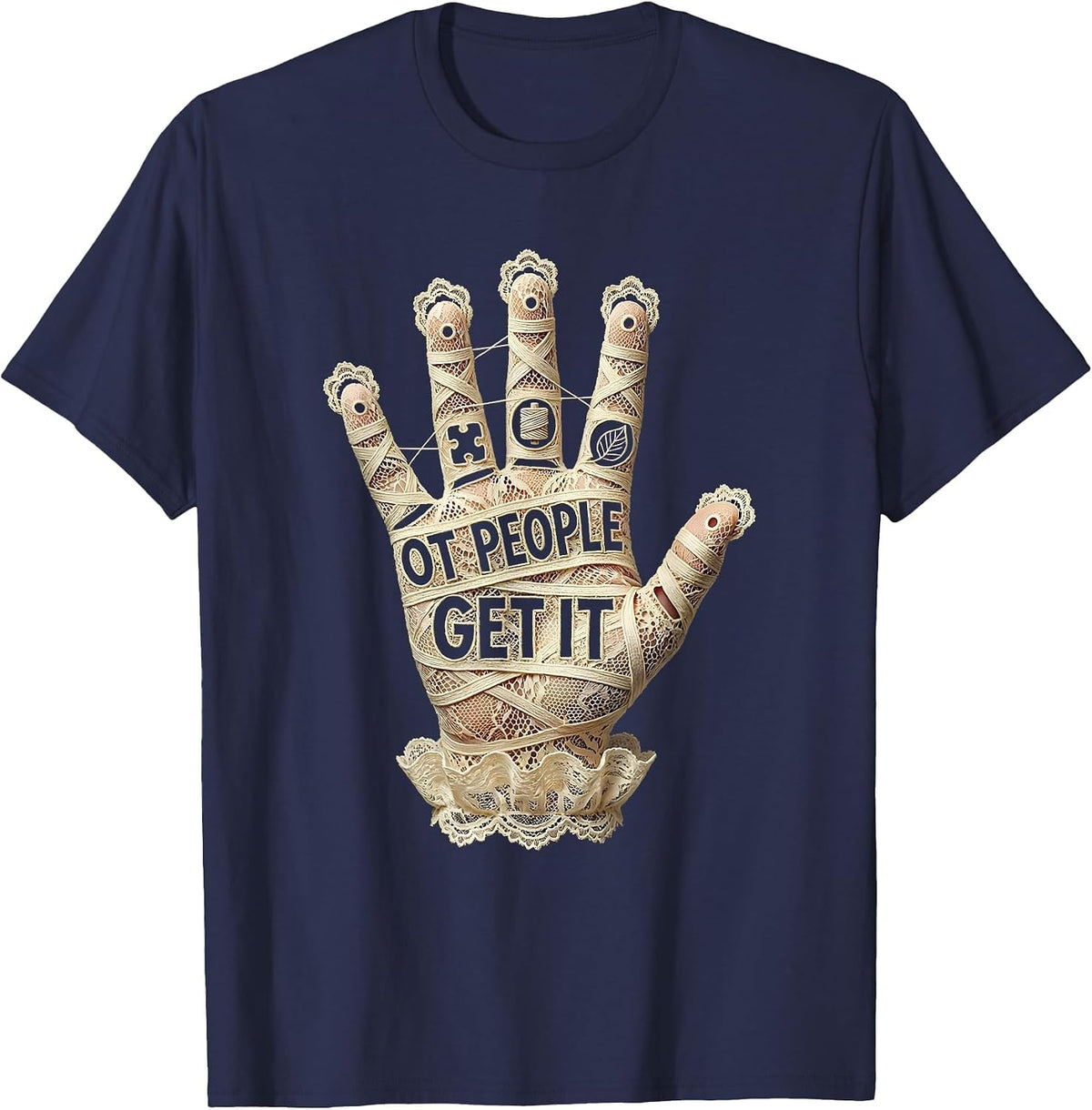 OT People Get It Occupational Therapy Design T-Shirt - Navy Blue