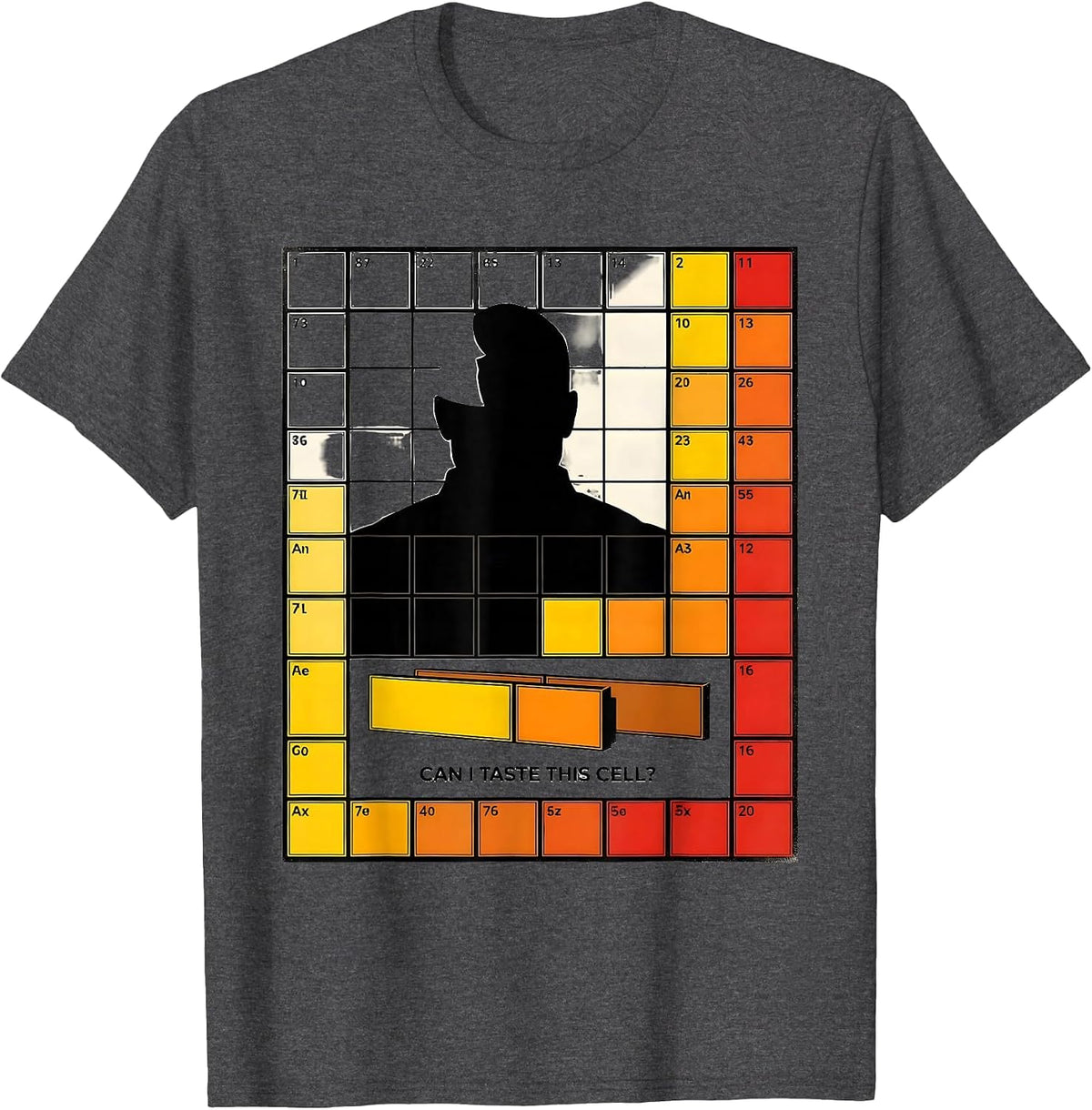 Men's Can I Taste This Cell Funny Periodic Table Science Teacher T-Shirt - Dark Heather Grey