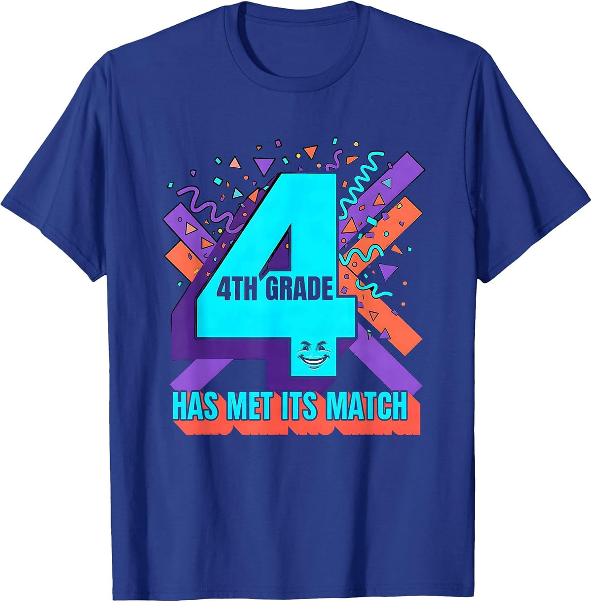 Men's 4th Grade Has Met Its Match Memphis Postmodern Back to T-Shirt - Royal Blue
