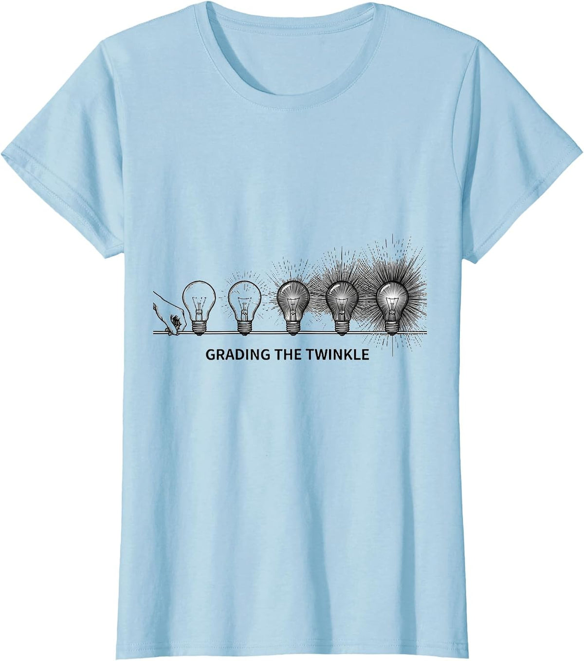 Grading The Twinkle Occupational Therapy Christmas Workplace T-Shirt - Baby Blue