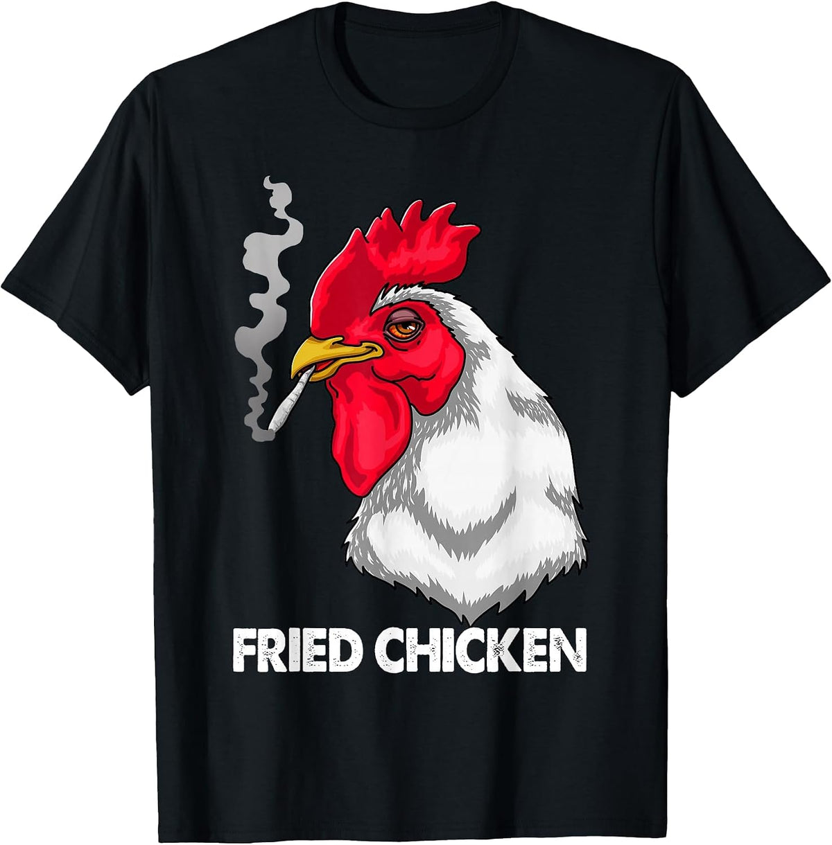 Funny Fried Smoking Chicken Tee Shirt Flock Boss Women T-Shirt - Black
