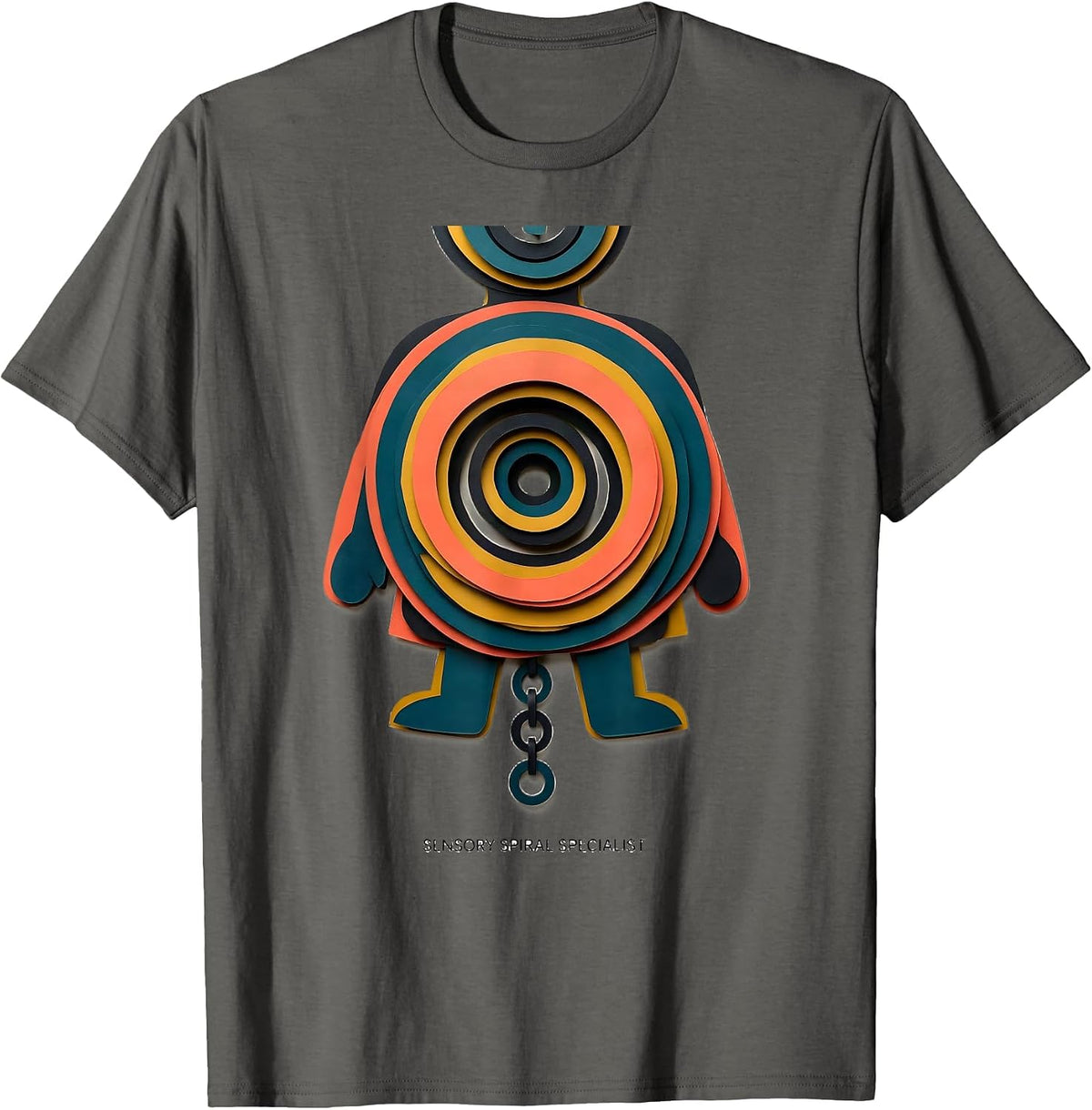 Men's Sensory Spiral Specialist Occupational Therapy OT Student T-Shirt - Asphalt Grey