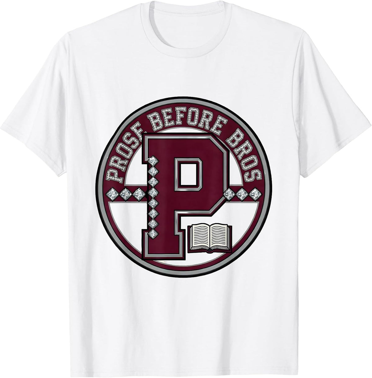 Men's Prose Before Bros English Teacher Design T-Shirt - White