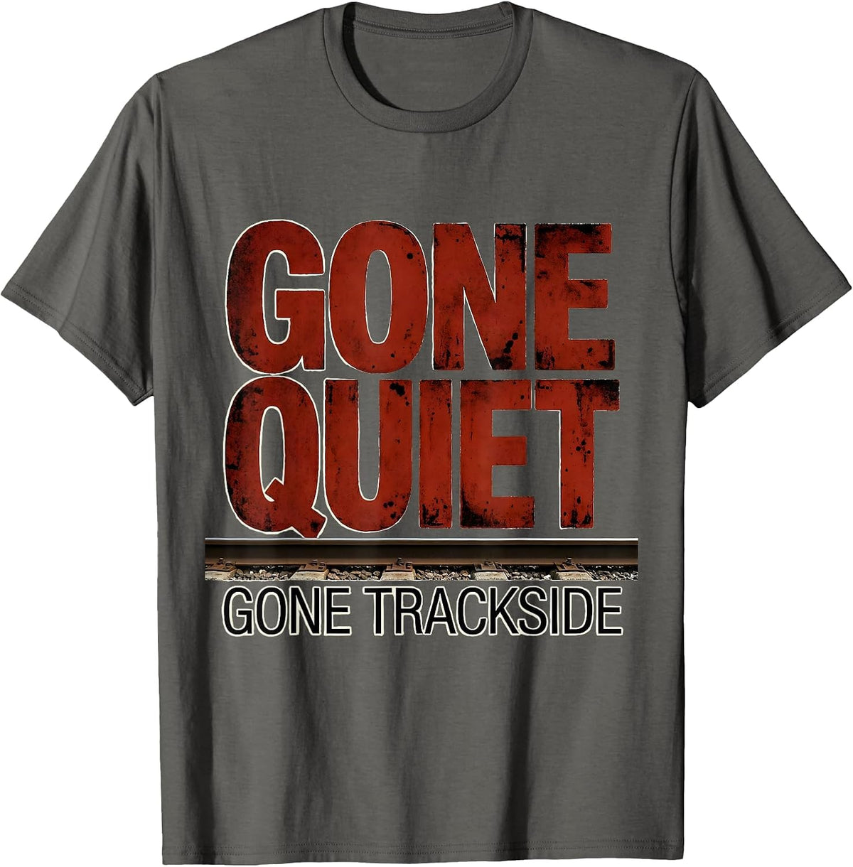Gone Quiet Gone Trackside Retro Big Boy 4014 Steam T-Shirt - Asphalt Grey