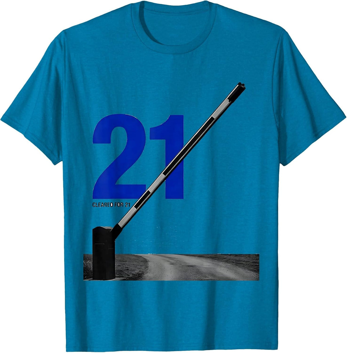 Cleared For 21 Swiss International Milestone Birthday Humor T-Shirt - Sapphire Blue