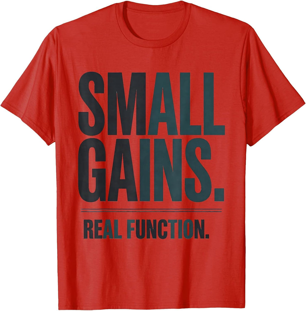Men's Small Gains Real Function Funny Occupational Therapy OT T-Shirt - Red