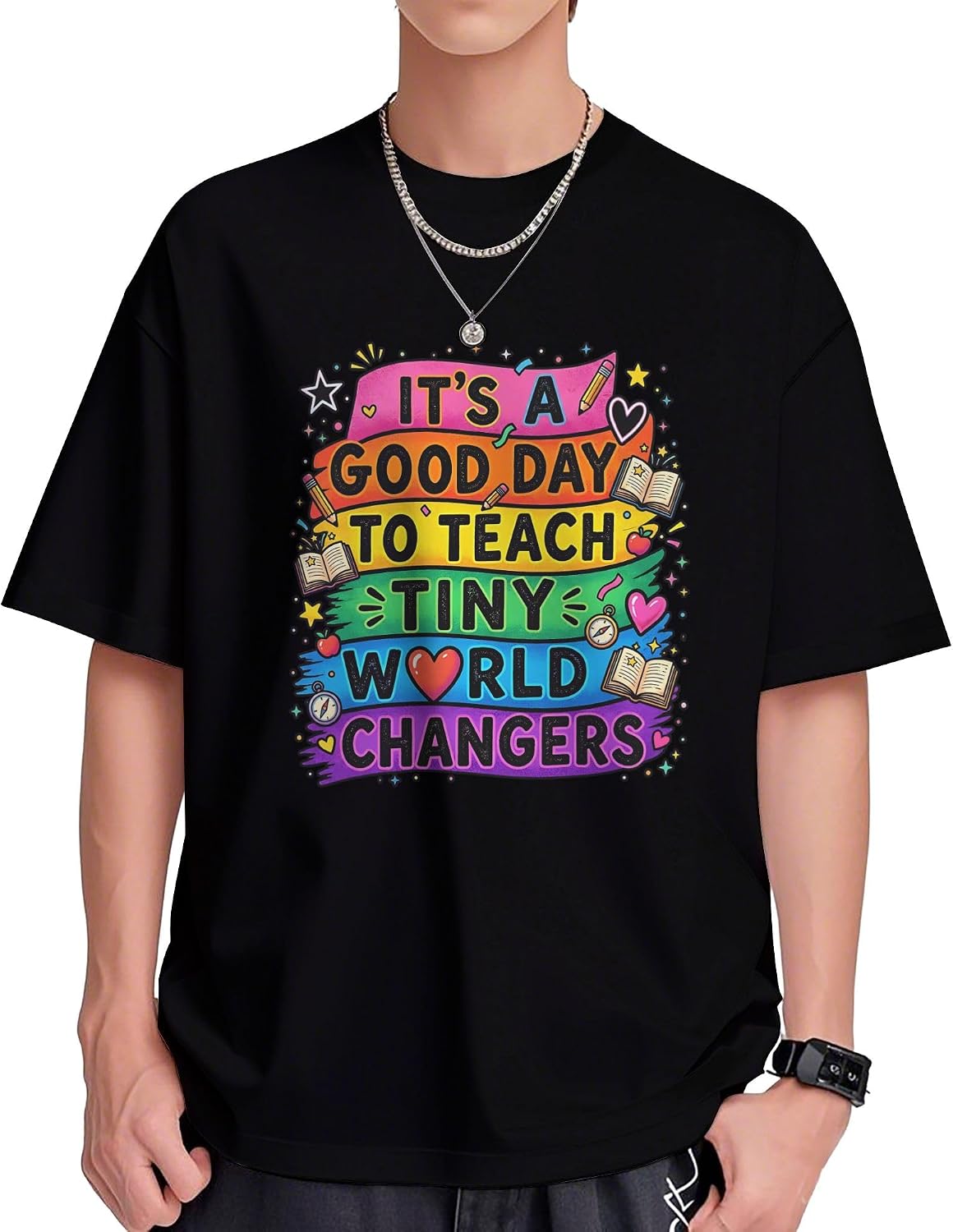 Funny Teacher T-Shirt, Back to School Teacher Graphic Shirts for Men Women - 012