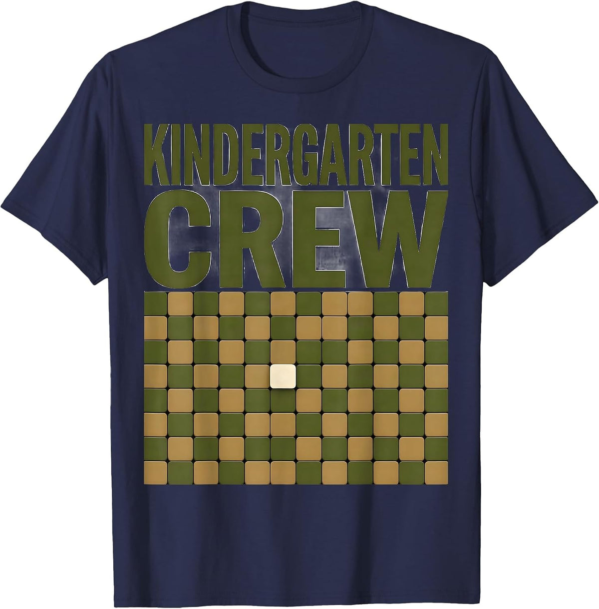 Men's Kindergarten Crew Camo Back To School Boys First Day T-Shirt - Navy Blue