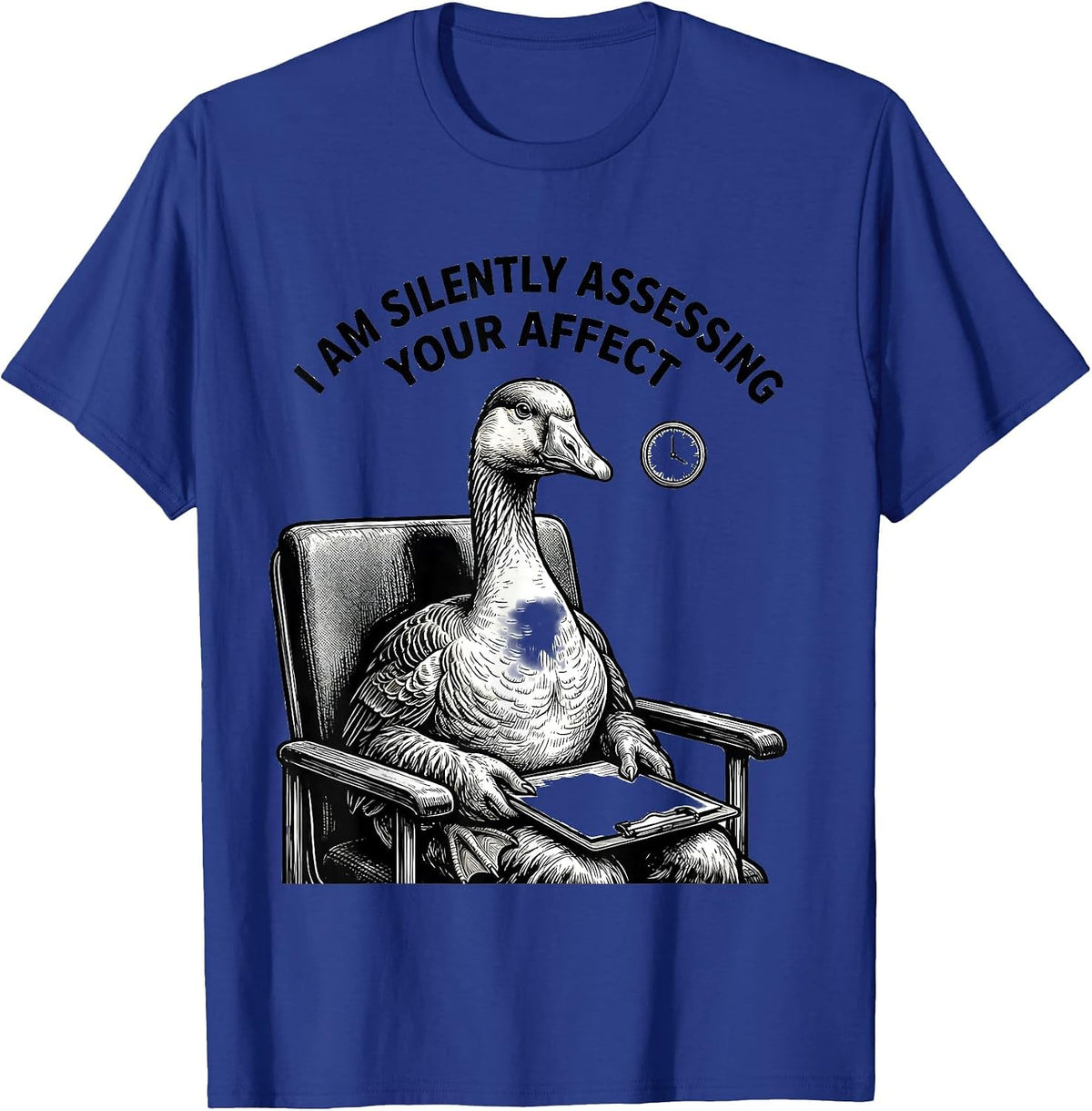 Men's I Am Silently Assessing Your Affect Funny Mental Health T-Shirt - Royal Blue