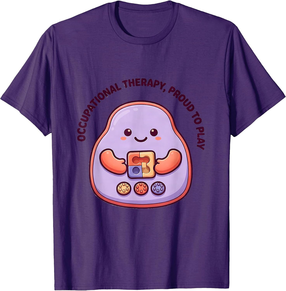 Men's Occupational Therapy Proud To Play Cute Kawaii Pediatric OT T-Shirt - Purple