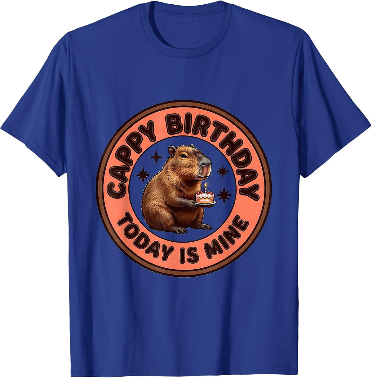 Men's Cappy Birthday Today Is Mine Funny Capybara Birthday Boy T-Shirt - Royal Blue
