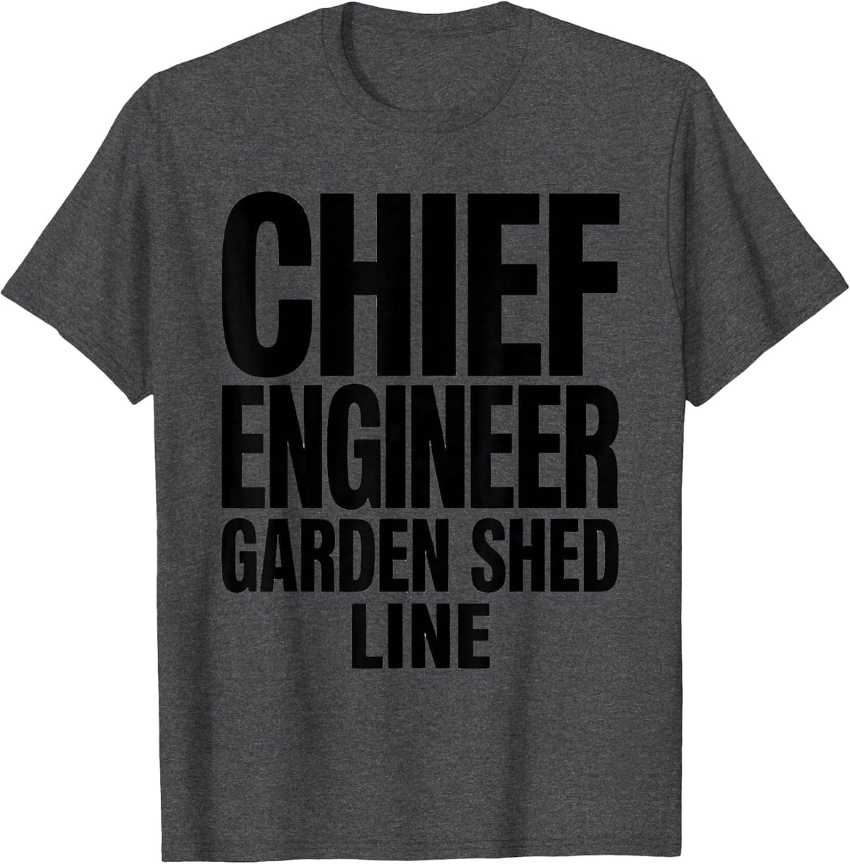 Chief Engineer Garden Shed Line Funny Train Engineer Vintage T-Shirt - Dark Heather Grey