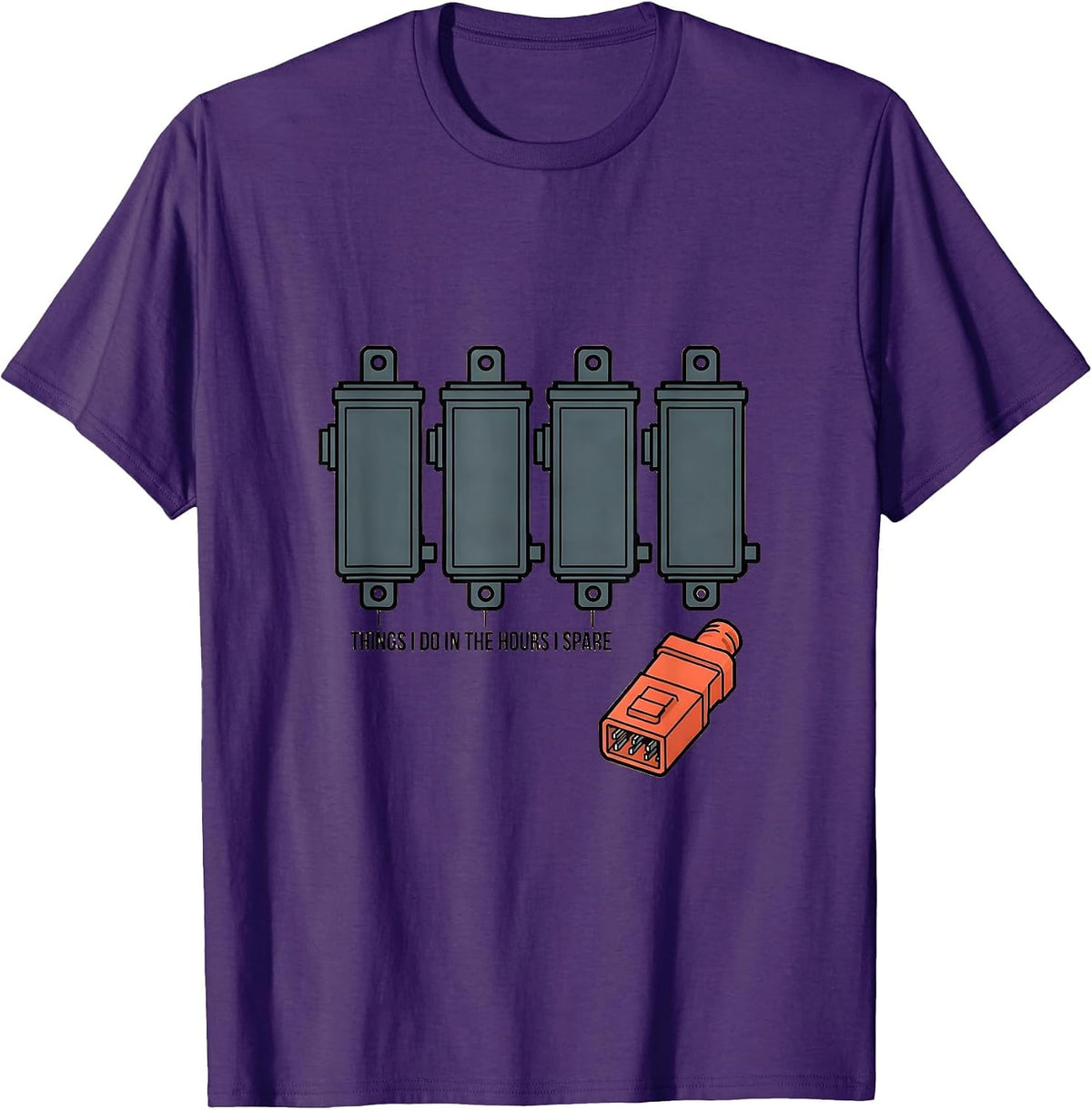 Men's Things I Do In The Hours I Spare Funny Car Guy Car T-Shirt - Purple