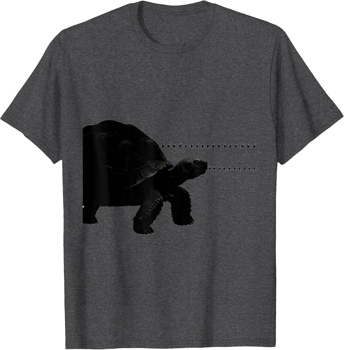 Tortoise Silhouette Funny Turtle Lover Gift T-Shirt - Dark Heather Grey