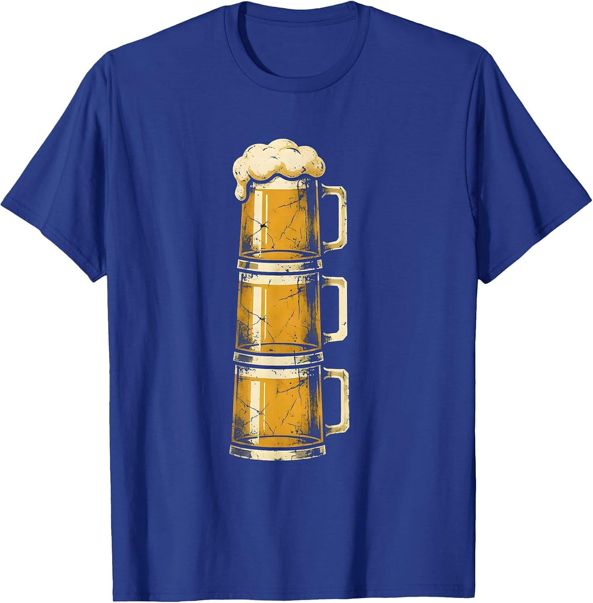 Oktober Festival Beer Stein Tower Graphic Tee T-Shirt - Royal Blue