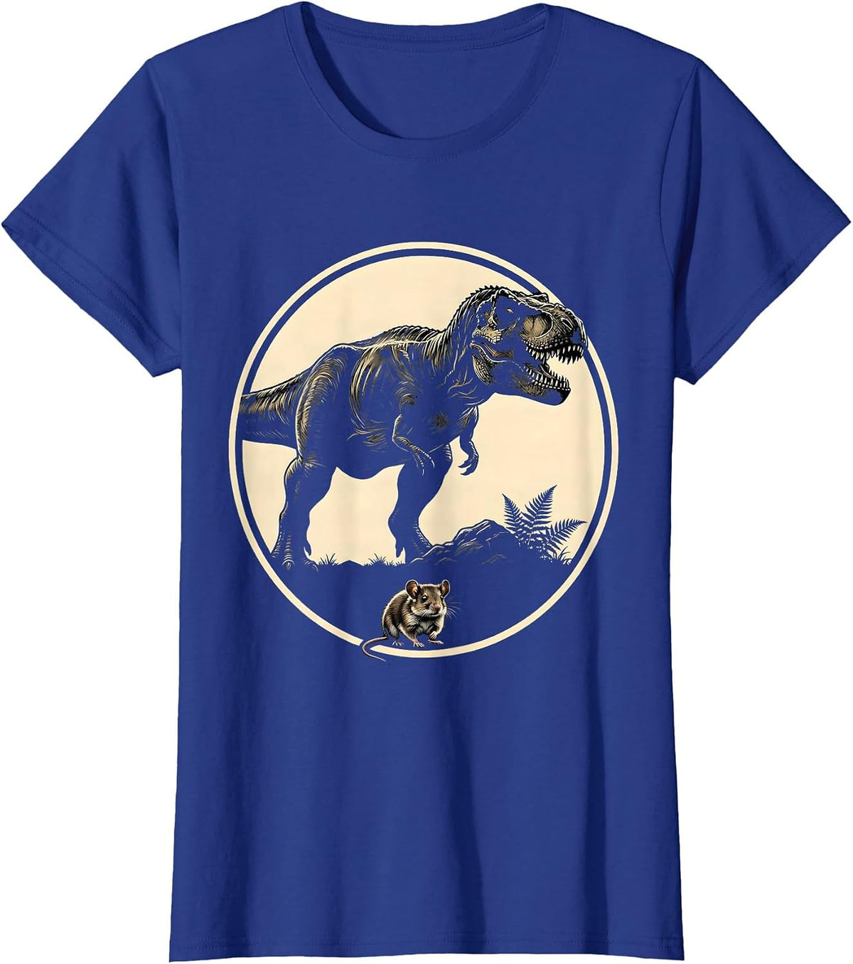 Women's Small Mammal Watches Giant Dinosaur Pass T-Shirt - Royal Blue