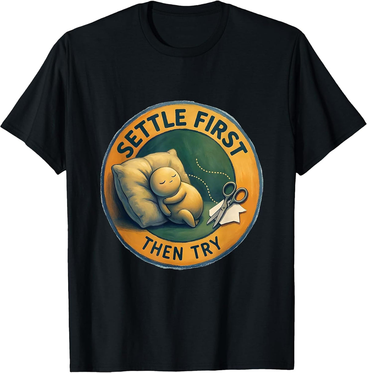Men's Settle First, Then Try Storybook Occupational Therapy T-Shirt - Black