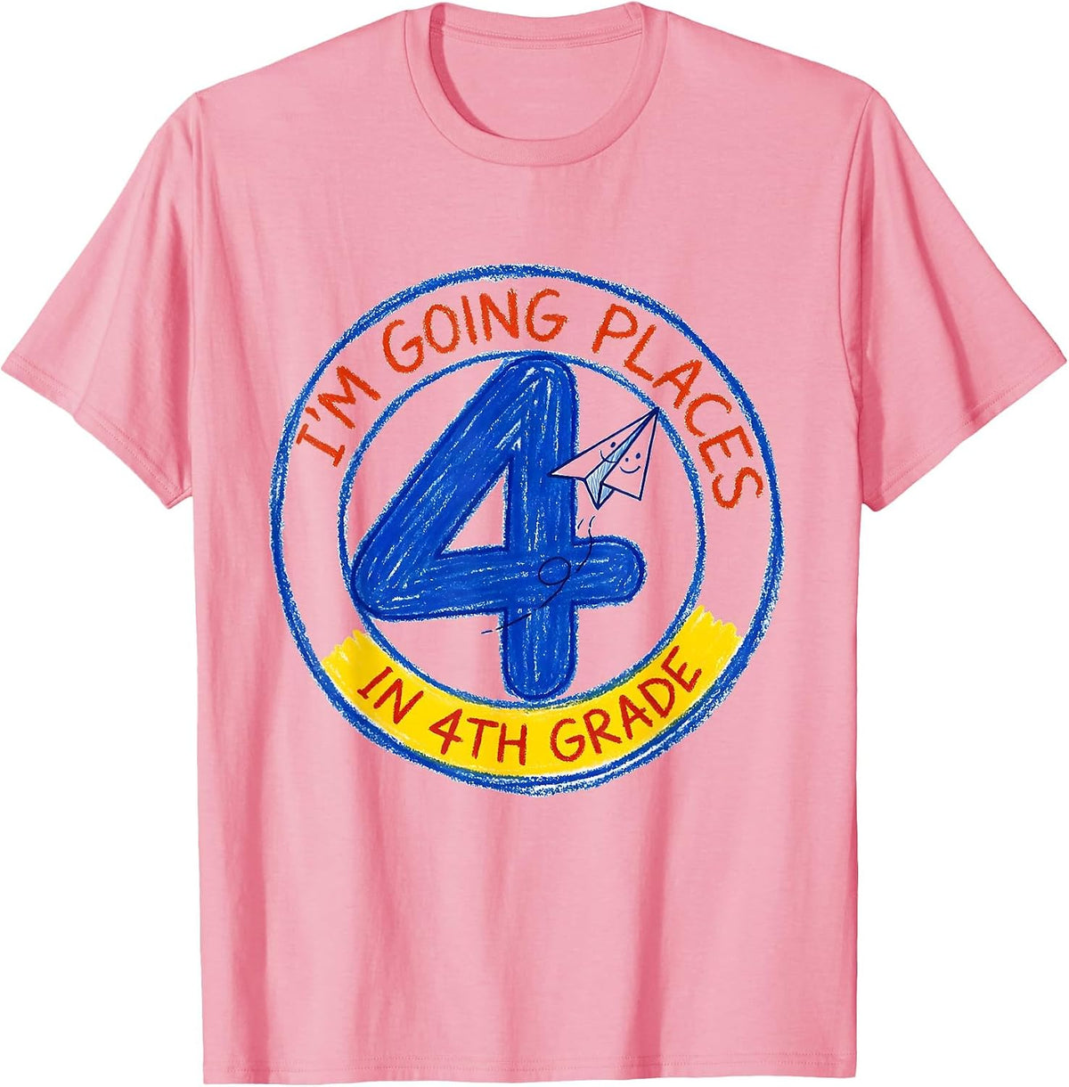 I’m Going Places In 4th Grade Funny Fourth Grade Back T-Shirt - Pink