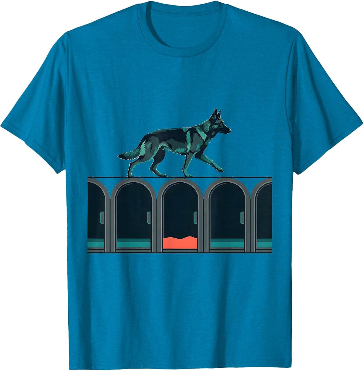 Belgian Malinois Dog Breed Humor Kennel Empty Bay T-Shirt - Sapphire Blue