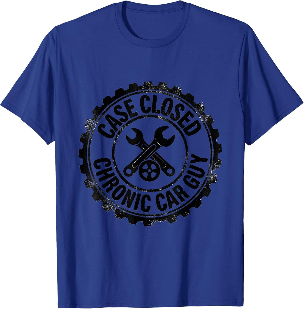 Men's Case Closed Chronic Car Guy Funny Car Lover Enthusiast Gift T-Shirt - Royal Blue