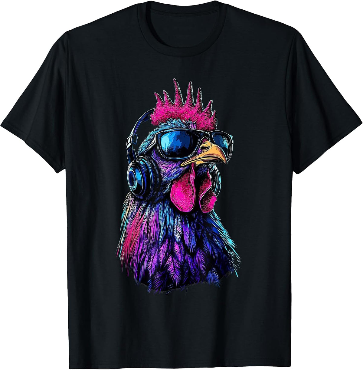 Funny Chicken Cool Graffiti Urban Art Street T-Shirt - Black