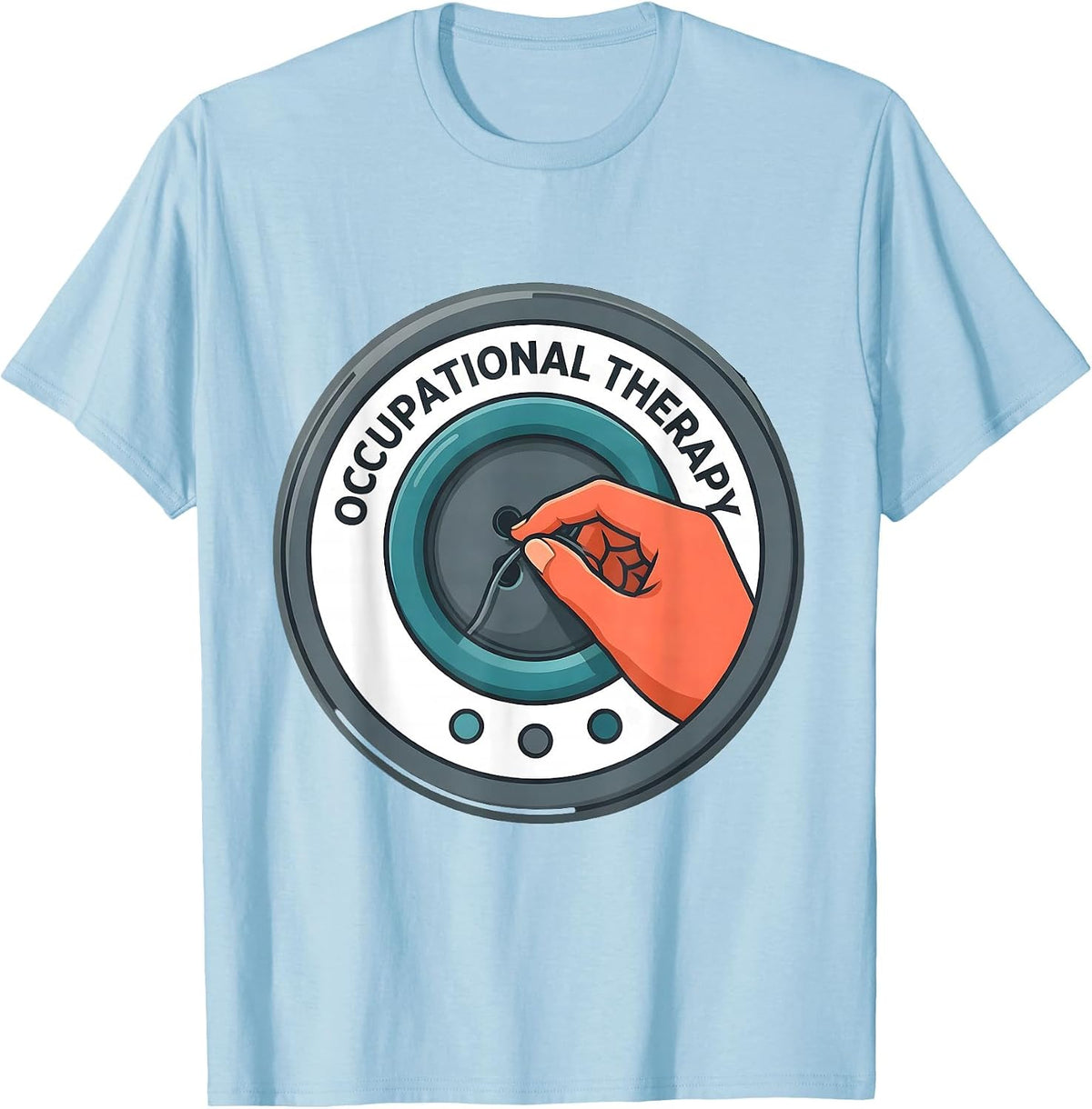 Occupational Therapy Retro Badge Pediatric OT Month Gift T-Shirt - Baby Blue