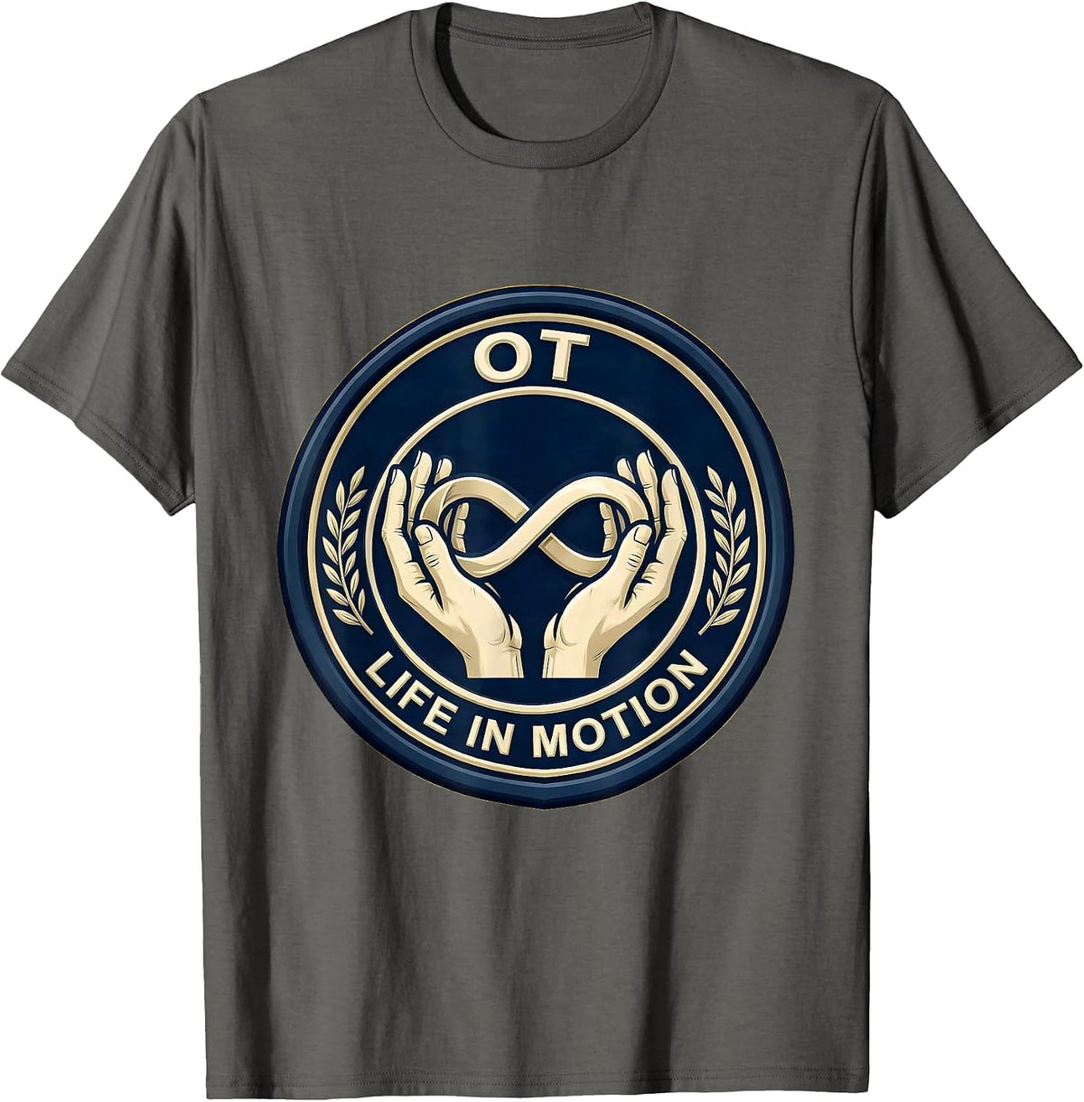 Men's OT Life in Motion Occupational Therapy Design T-Shirt - Asphalt Grey