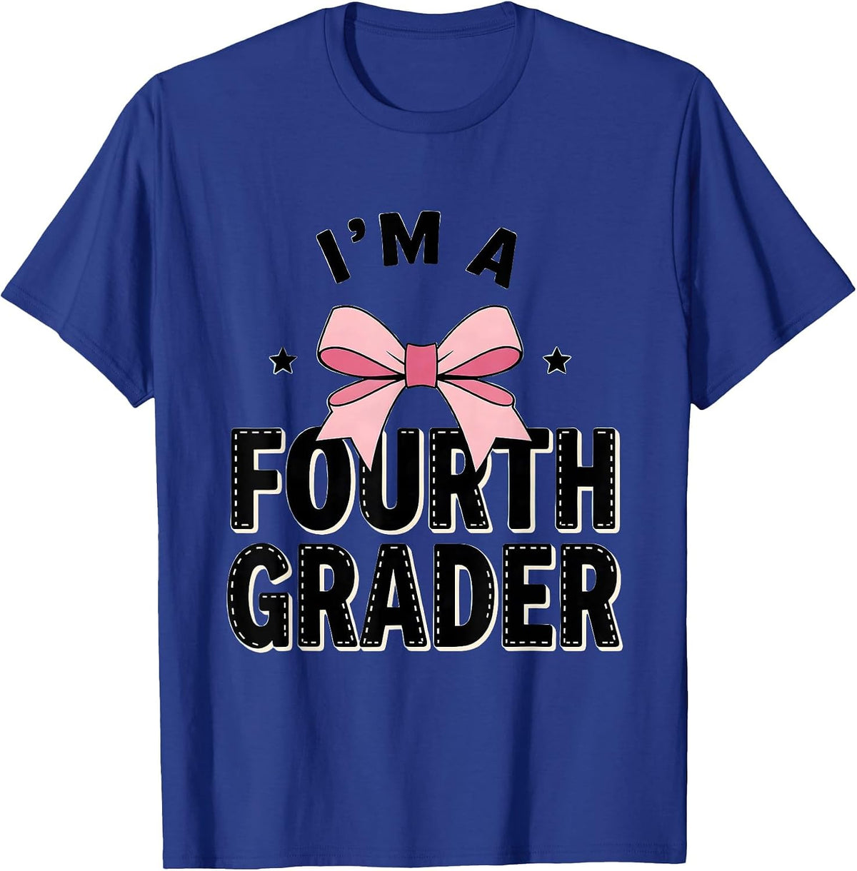 I’m A Fourth Grader Coquette Bow Back to School Fourth Grade T-Shirt - Royal Blue