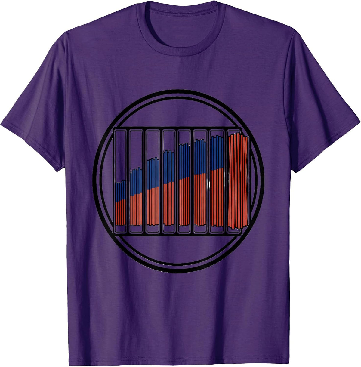Men's Montessori Teacher Spindle Chart Geometric T-Shirt - Purple